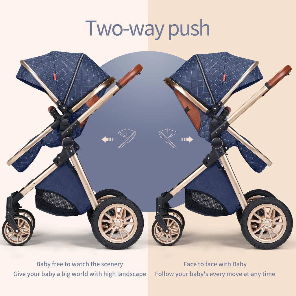 Luxury 3-in-1 baby stroller