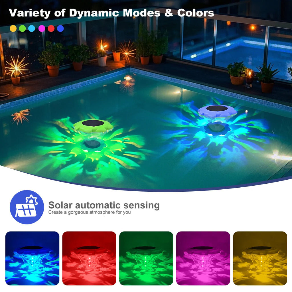 Solar-Powered Floating Pools Light for Bathtubs Ponds Pool Parties Water Decorations