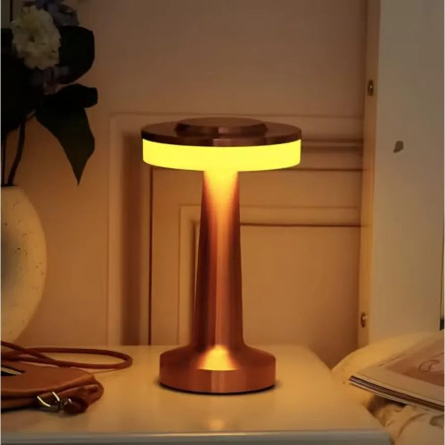 Modern Portable Table Lamp, Rechargable Battery, Up to 12 Hours Long Usage, 3 Color Mode, Dimmable