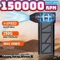 Super Power Electric Air Duster, 4-Gear Adjustable Mini Blower with Fast Charging, Dust Blower for Computer, Keyboard, House, Outdoor and Car