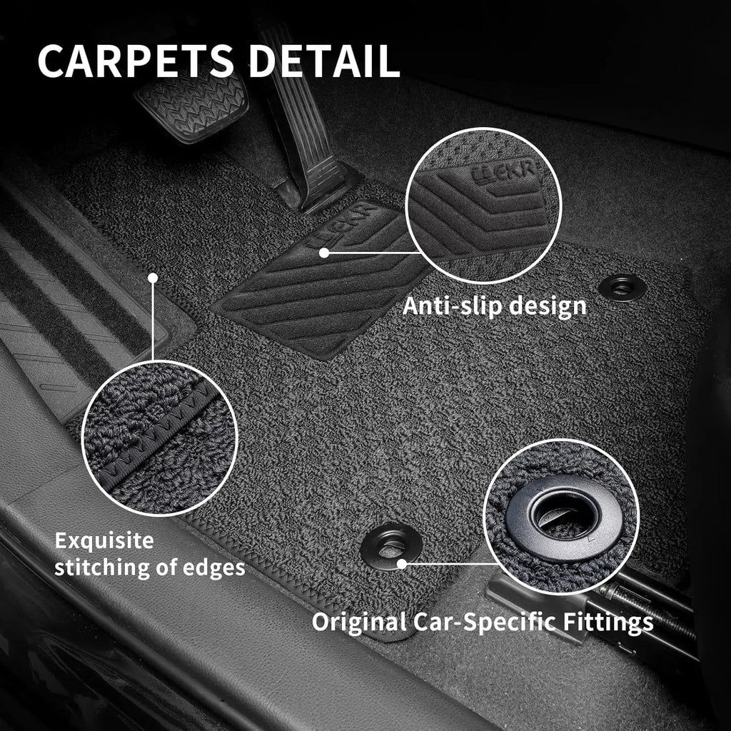 Custom Fit Carpet Mats for  Toyota RAV4 2019-2024 2025 0.5 Inch Thickness Rugs Premium All Weather Anti-Slip Waterproof Mat
