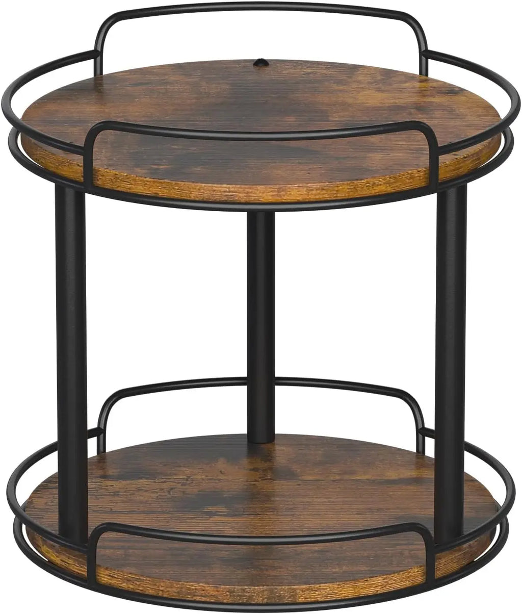 10'' Wood Lazy Susan Turntable Organizer for Cabinet