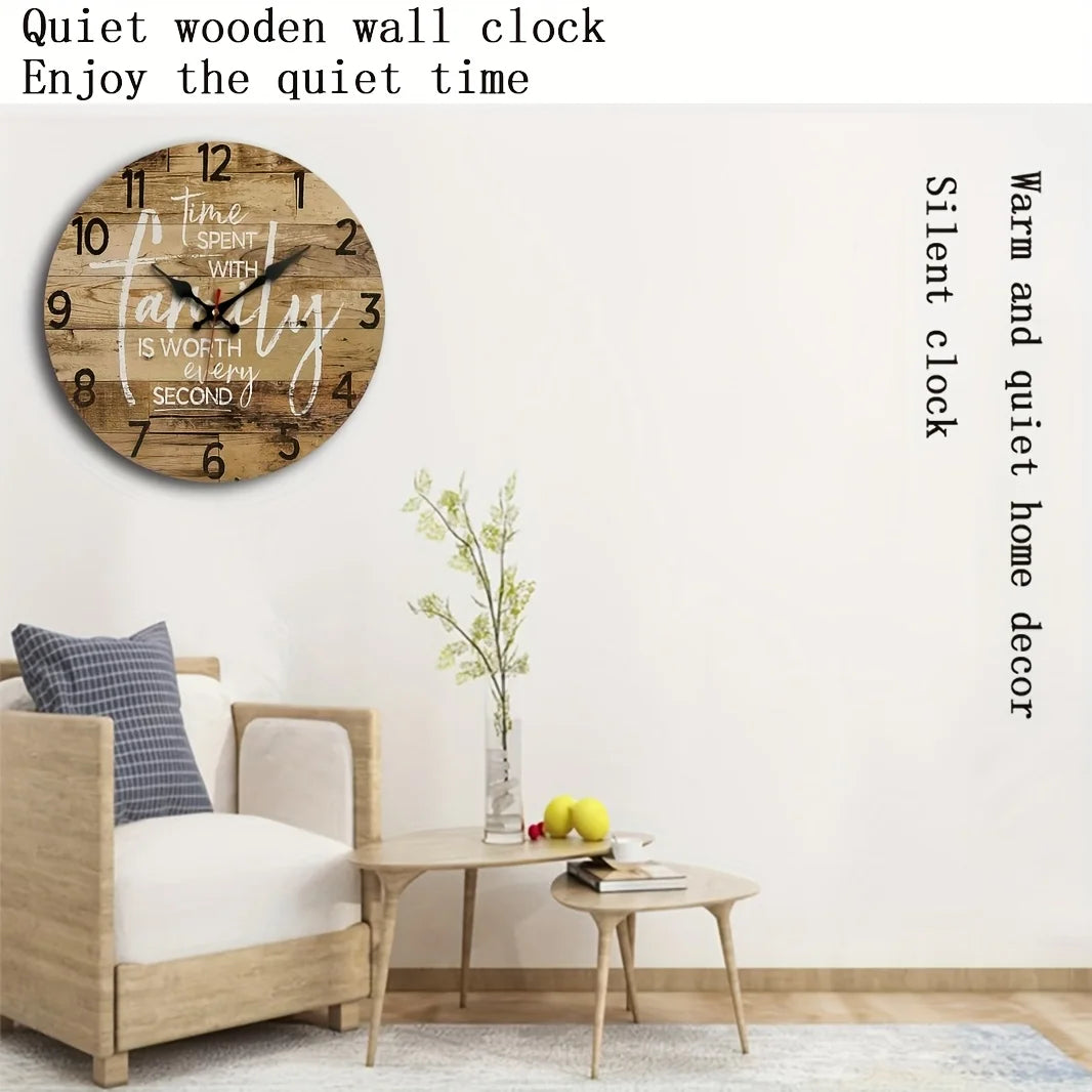 Farmhouse round wall clock