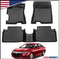 3PCS All Weather Rubber Car Floor Mats For Accord 8th Gen 2008-2013 3D Raised Edges Waterproof Non-Slip Heavy Duty Car Mats Flexible Floor Liners