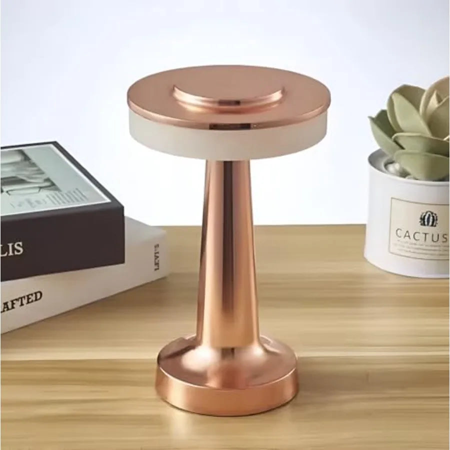 Modern Portable Table Lamp, Rechargable Battery, Up to 12 Hours Long Usage, 3 Color Mode, Dimmable