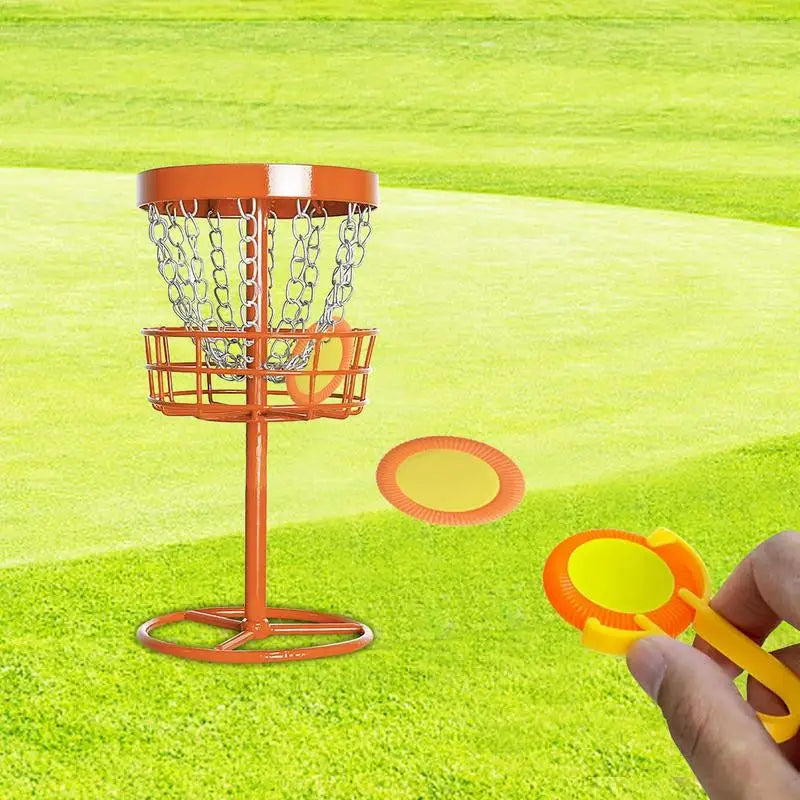 Portable Disc Golf Basket Heavy Duty Throwing Training Net