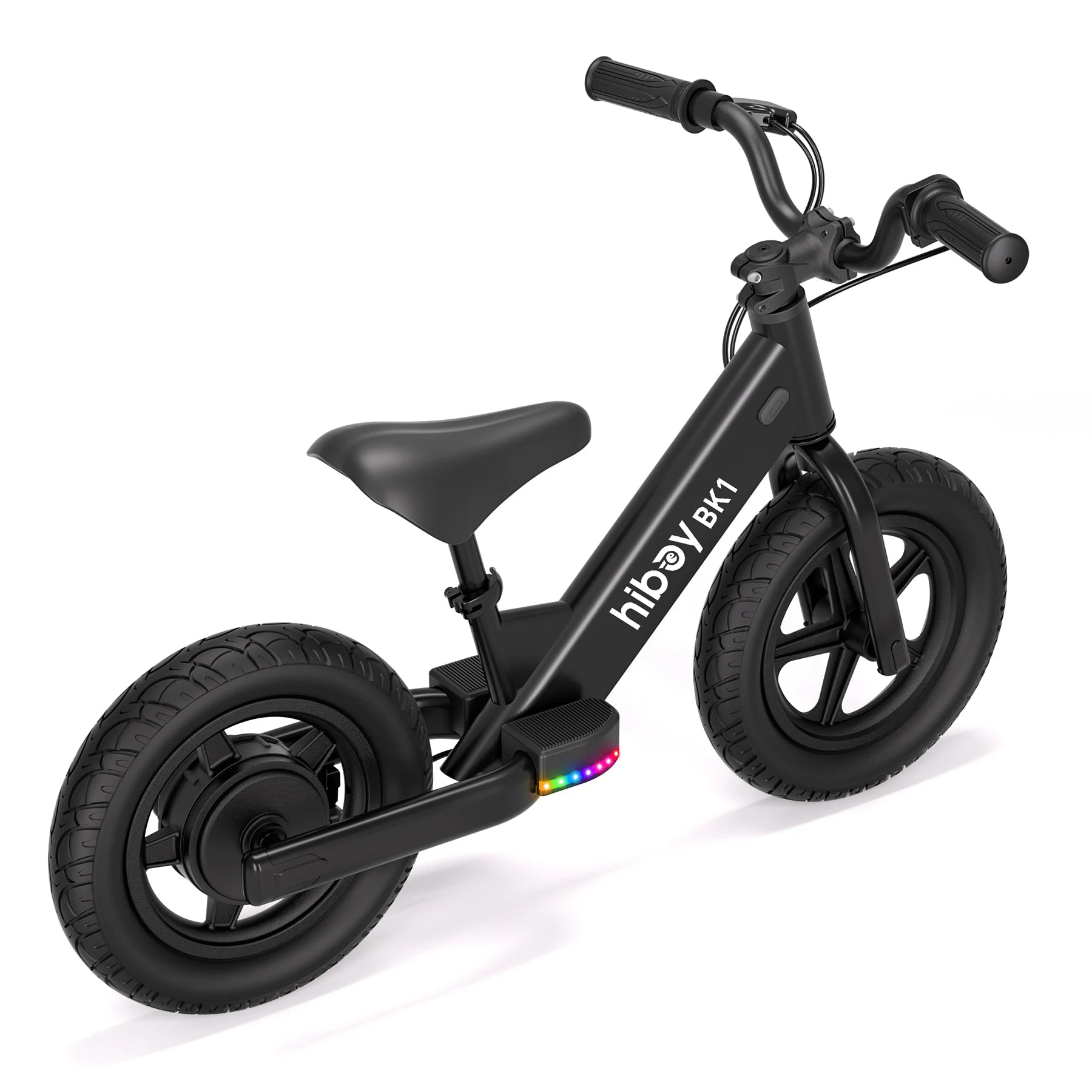 Kids Electric Balance Bike 12 Inch Tire, 5.6/9mph Speed, Adjustable Seat, 4.9 Miles Range for Ages 3-5