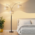 dimmable three-head floor lamp, full of atmosphere, warm lighting for living room and bedroom at home