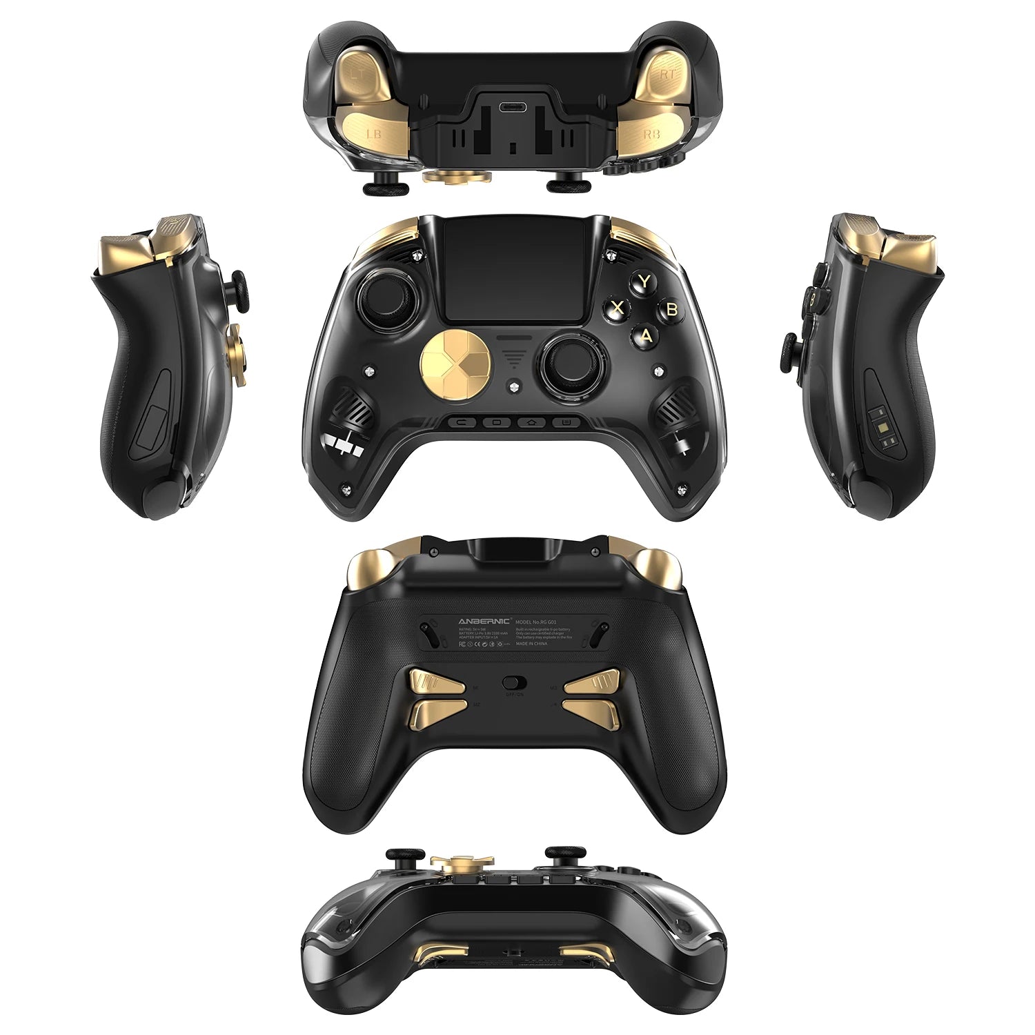 ANBERNIC RG G01 Retro Games Controller Hall Effect Triggers Bluetooth/Wired/Wireless XBOX Gamepad for PC Android IOS Steam Linux