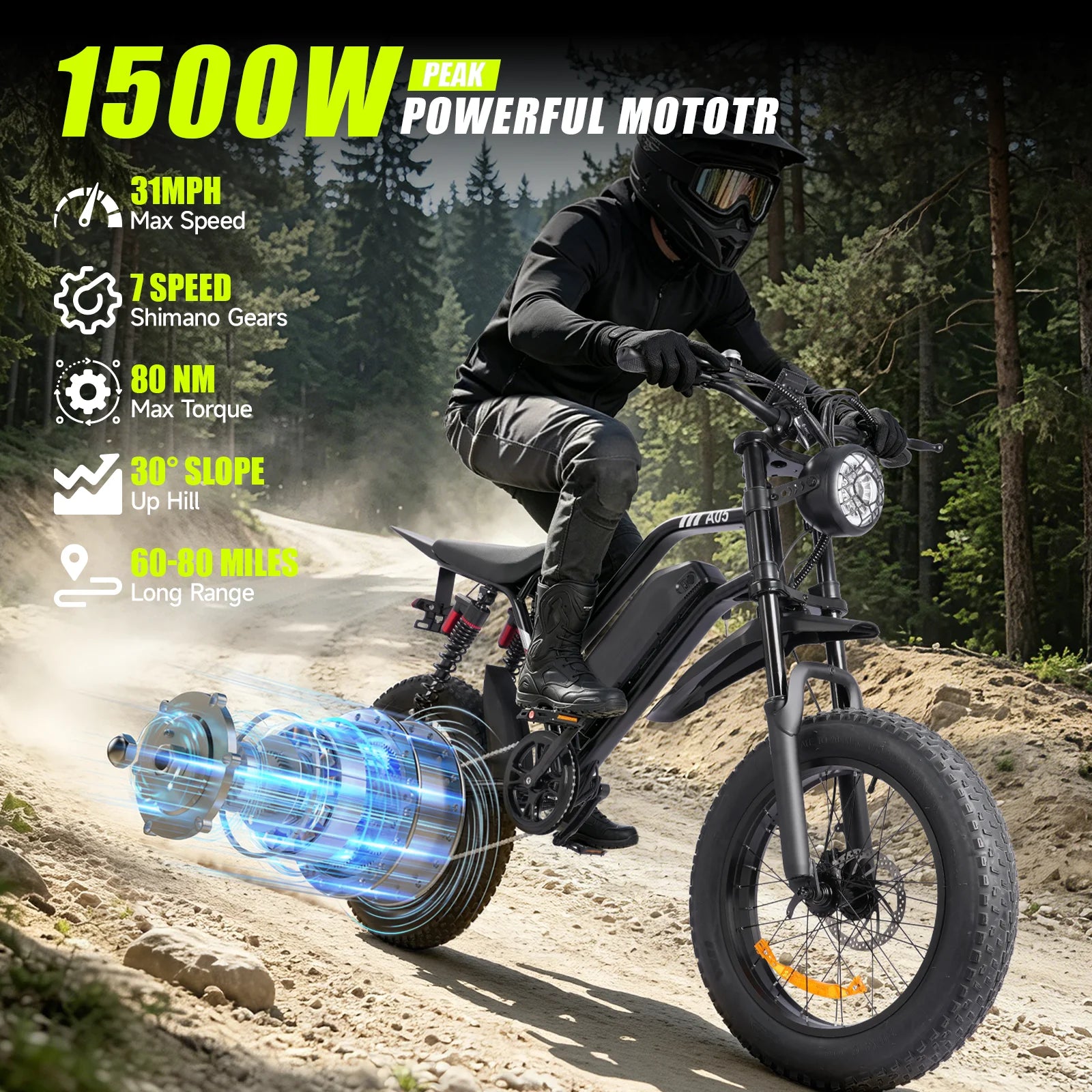 Off Road Electric Mountain Bike 20 inch