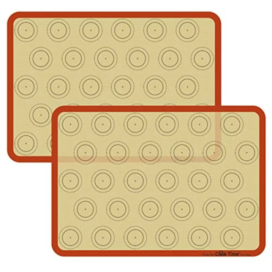 Set of 2 Non Stick Silicon Macaroon Baking Sheet