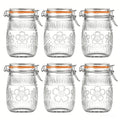 Wide Mouth Mason Jars 32 Oz 6 Pack Airtight Glass Canister for Kitchen Pantry Coffee Sugar
