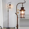 Vintage Standing Lamp Rustic Farmhouse Floor Lamp with Finish for Living Room Bedroom Bar