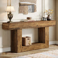 Farmhouse 2-Tier Entryway Table with U-Shaped Base.