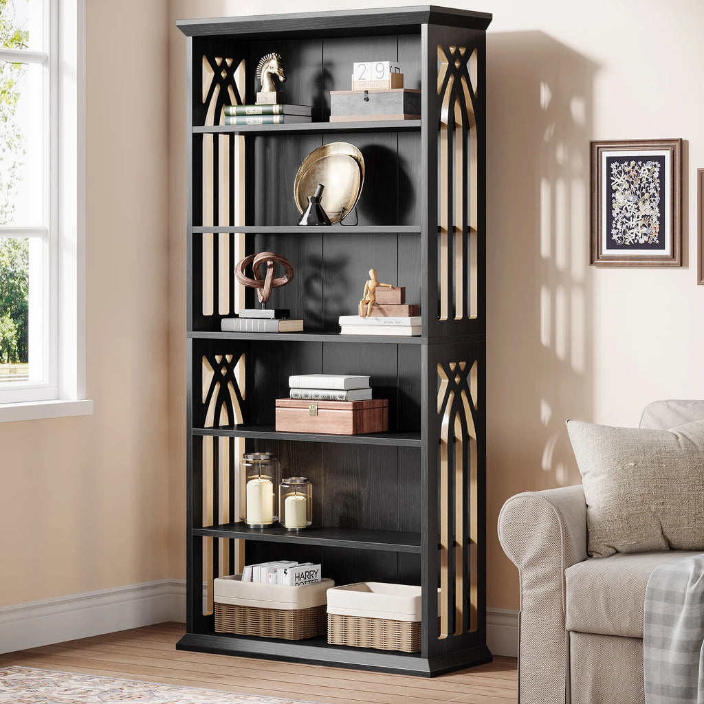 6-Tier Bookshelf, 75-Inch Tall Bookcase