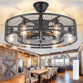 celling Fan with Light: Farmhouse chandelier with Lights and Remote Control
