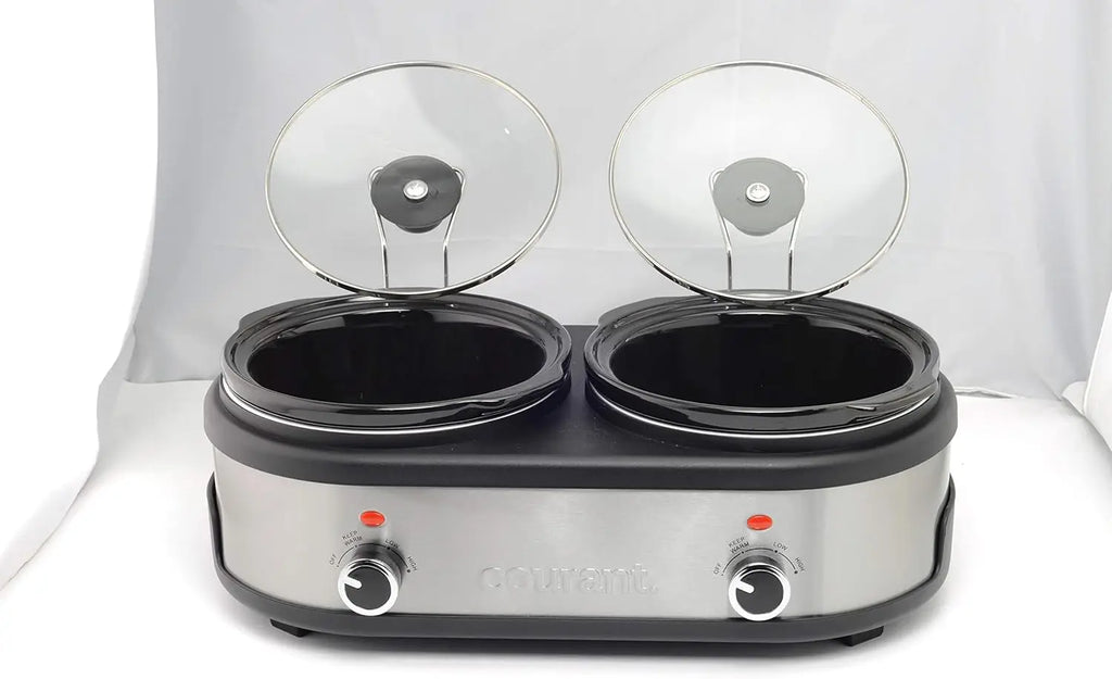 Double Slow Cooker 2.5 Quart Crock each, 5.0 Quart Total