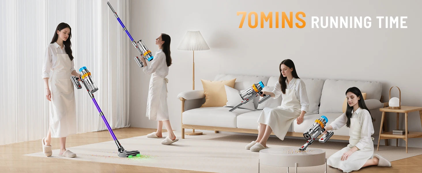 Cordless Vacuum Cleaner 70Mins Runtime