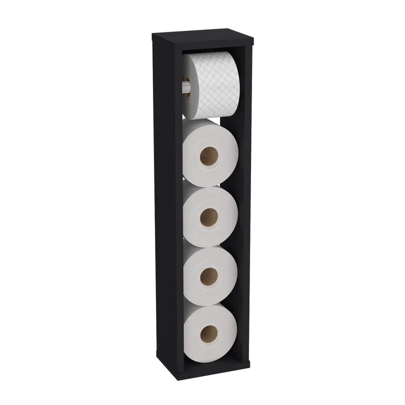 Bali 28" High Toilet Paper Holder with Narrow Shelf Organizer for Bathroom
