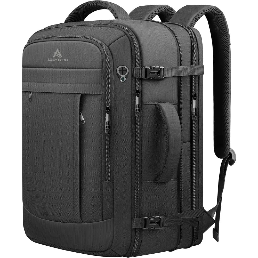 Large 50L Expandable Laptop Backpack, Airline Approved, Waterproof, Fits 17 Inch Laptops,
