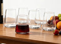 Set of 4 Clear Flared Stemless Wine Glasses 17 oz