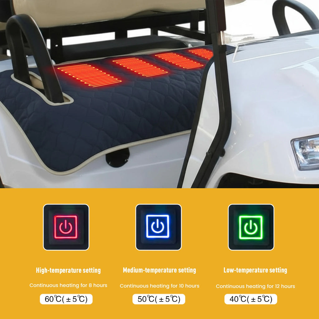 Golf Cart Seat Blanket Waterproof Heated Seat Cushion