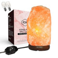 10 12 Inch Tall, 11 15 lbs Himalayan Pink Salt Lamp 100% Authentic Natural Hand-Carved Crystal Rock Salt Lamp with Wooden Base,