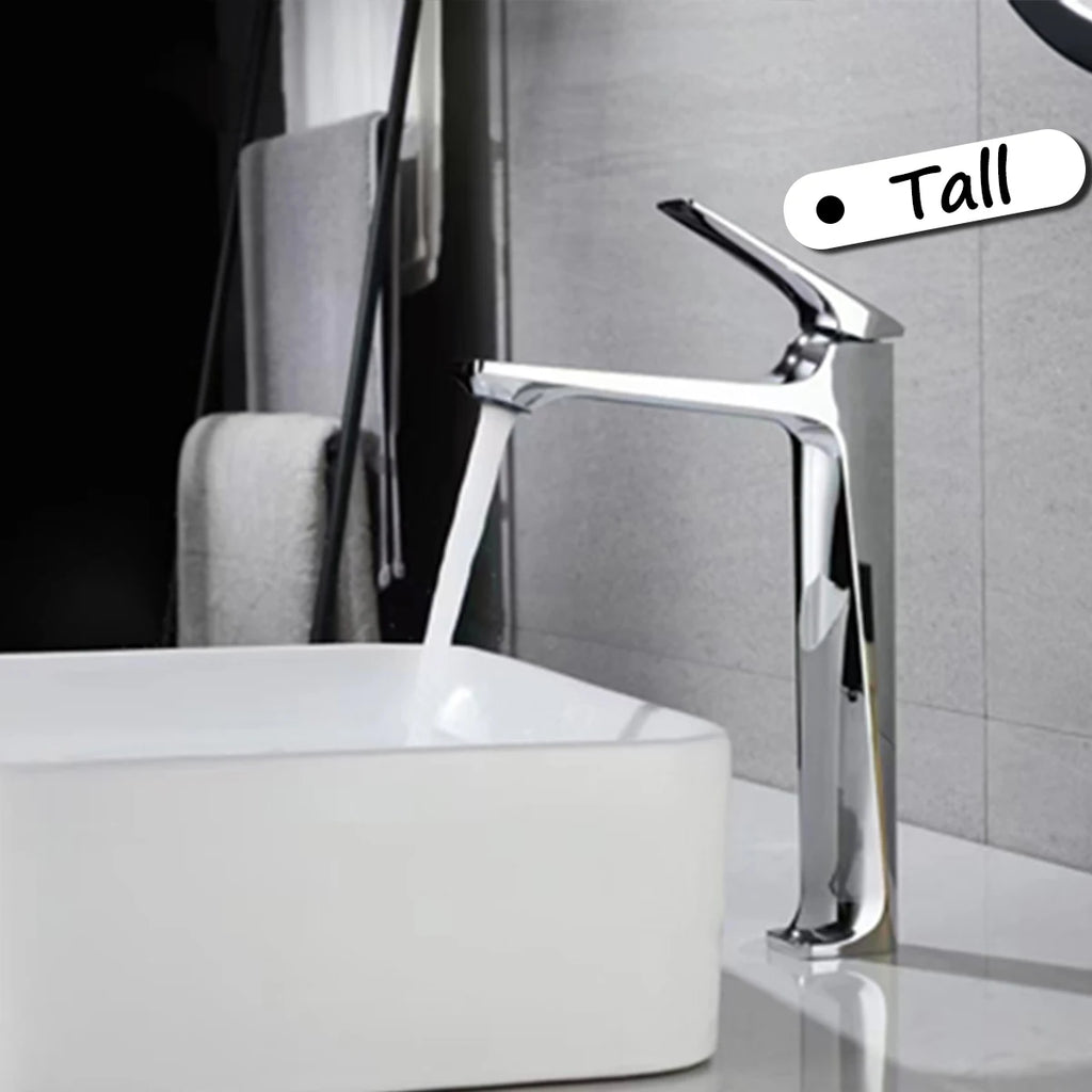Gun Grey Modern Bathroom Basin Faucet
