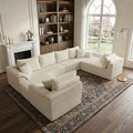 81.1"Oversized Round Chaise Lounge Chair with 14 Pillows, Modern Chenille , Memory Foam