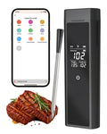 Wireless Meat Thermometer with Bluetooth, Probe BBQ Thermometer for Grill Smoker Oven, 820 ft Remote Range, IP67 Waterproof, App Control, Fast Charging