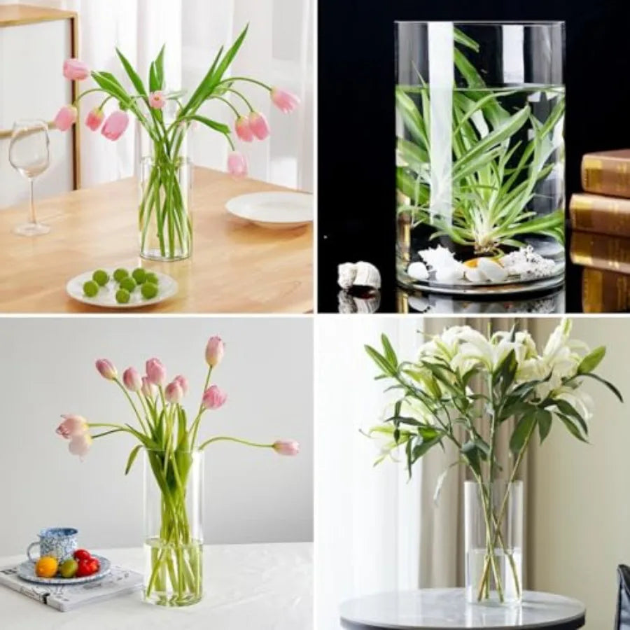 Acrylic Cylinder Vase for Centerpieces