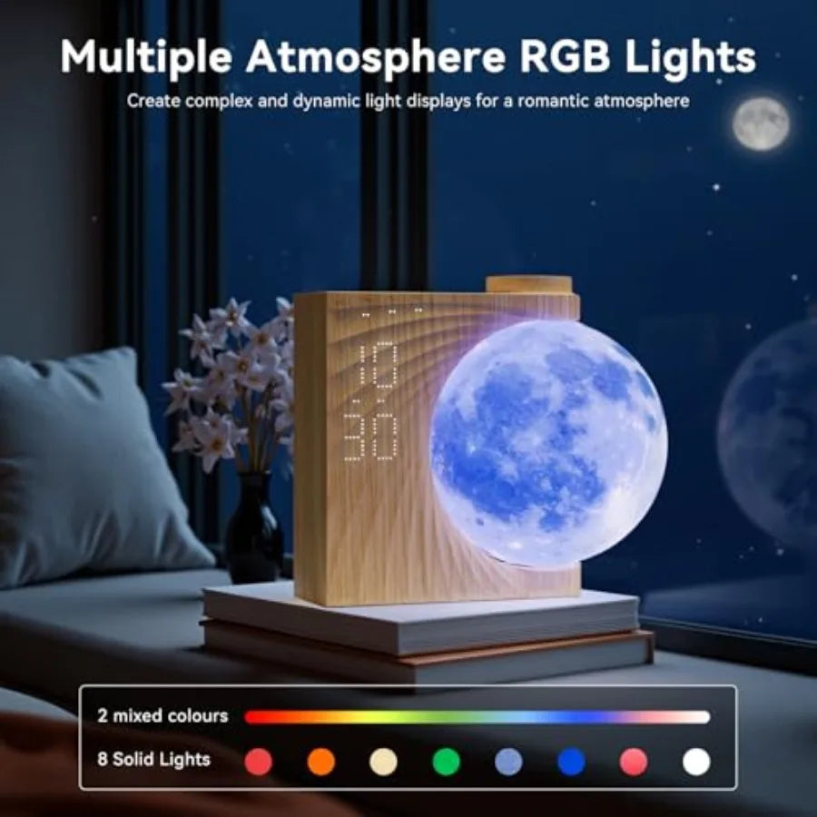 Sunrise Alarm Clocks for Heavy Sleepers, Night Lamp Clocks for Bedrooms with Moon Light, 10 Light Effects, 30/60/90 Timer,