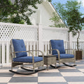 Patio Furniture Set, Rocking Chairs W/ Coffee Table