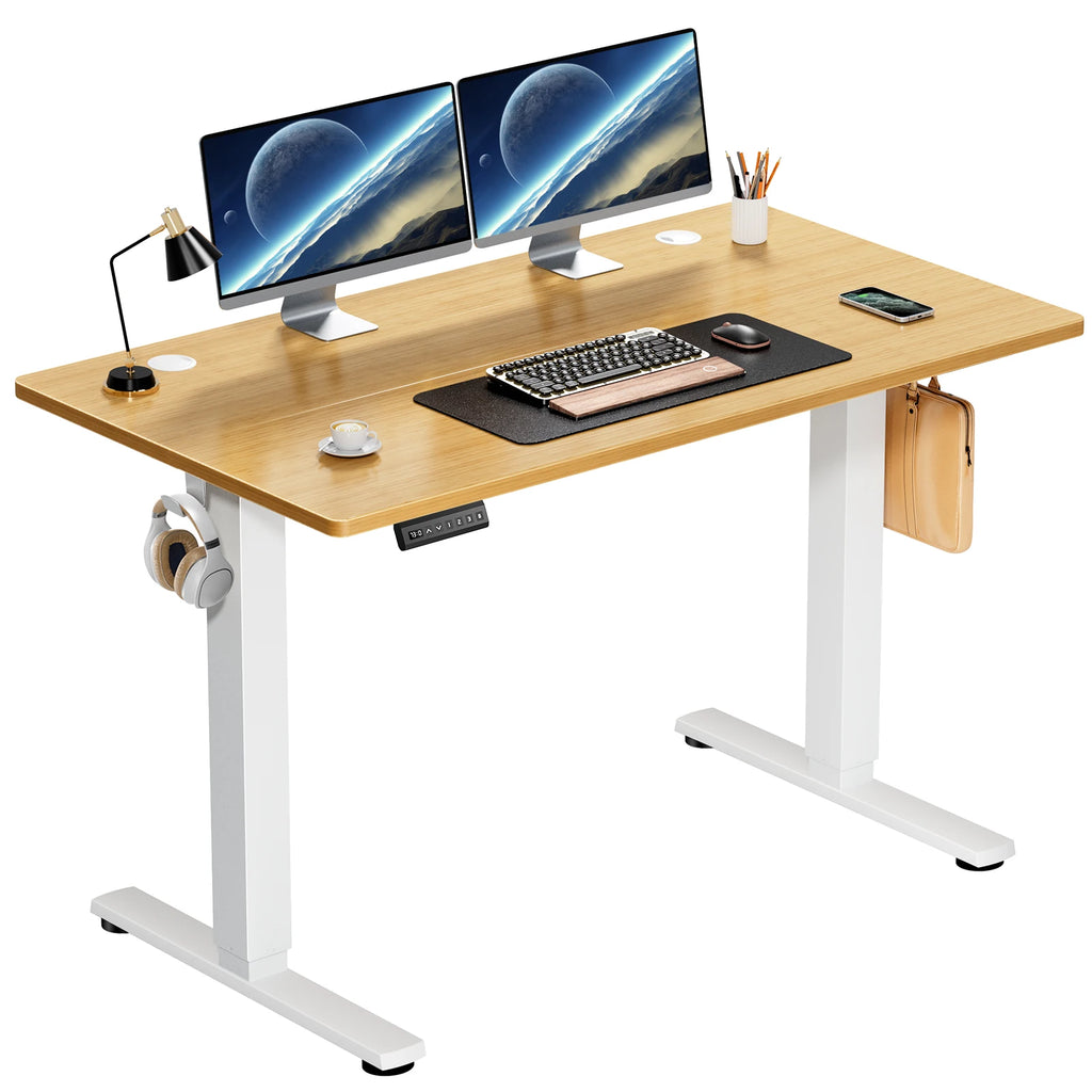Electric Standing Desk Height Adjustable 40x24 Inch Stand Up Sit Stand Computer Desk Workstation