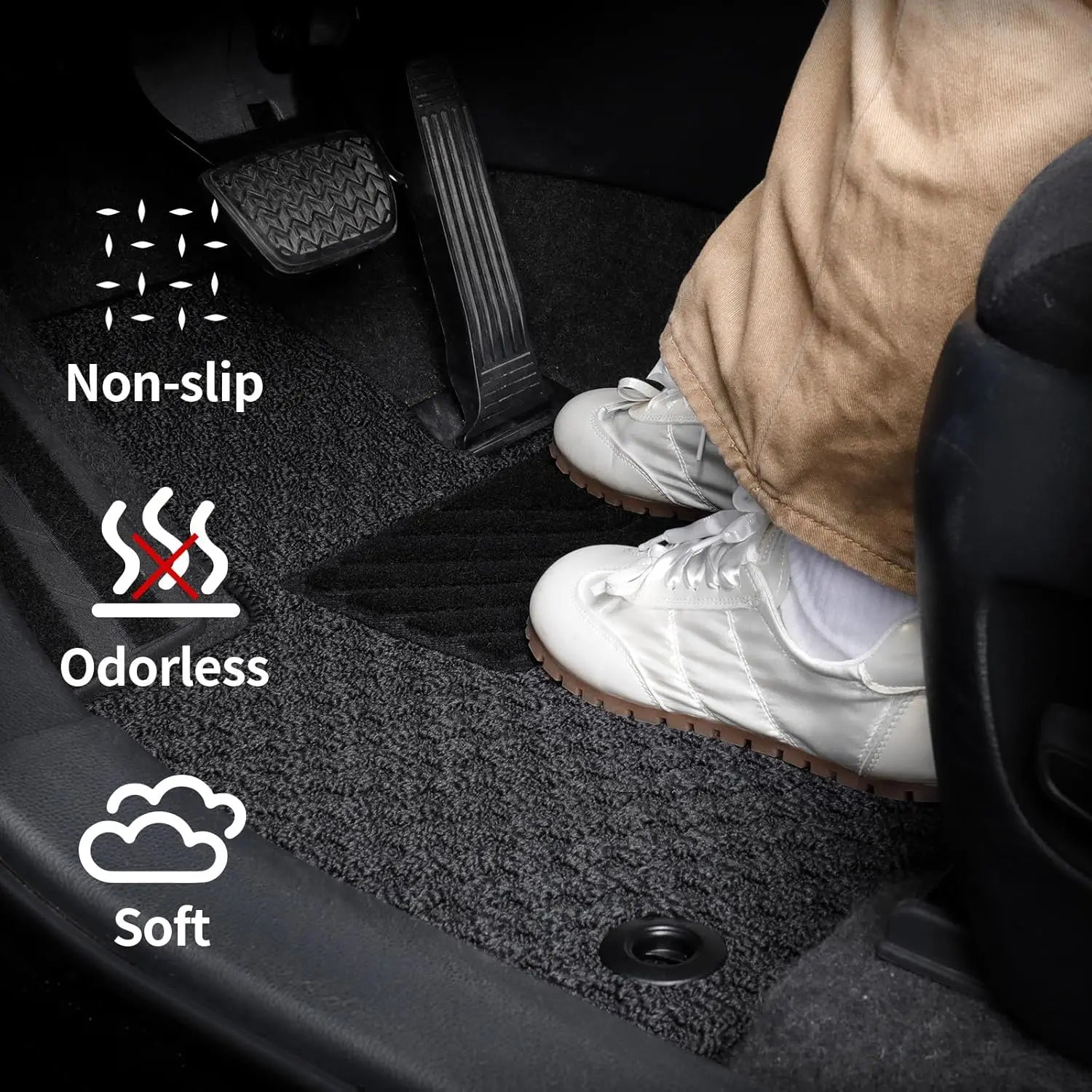 Custom Fit Carpet Mats for  Toyota RAV4 2019-2024 2025 0.5 Inch Thickness Rugs Premium All Weather Anti-Slip Waterproof Mat