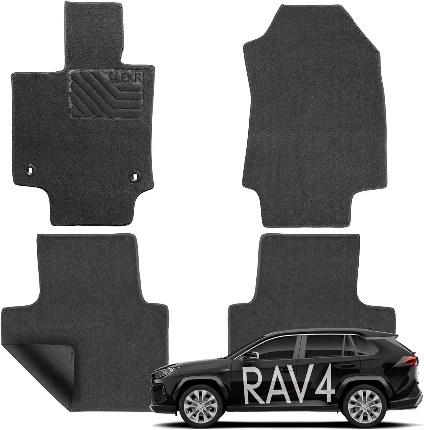 Custom Fit Carpet Mats for  Toyota RAV4 2019-2024 2025 0.5 Inch Thickness Rugs Premium All Weather Anti-Slip Waterproof Mat