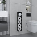 Bali 28" High Toilet Paper Holder with Narrow Shelf Organizer for Bathroom