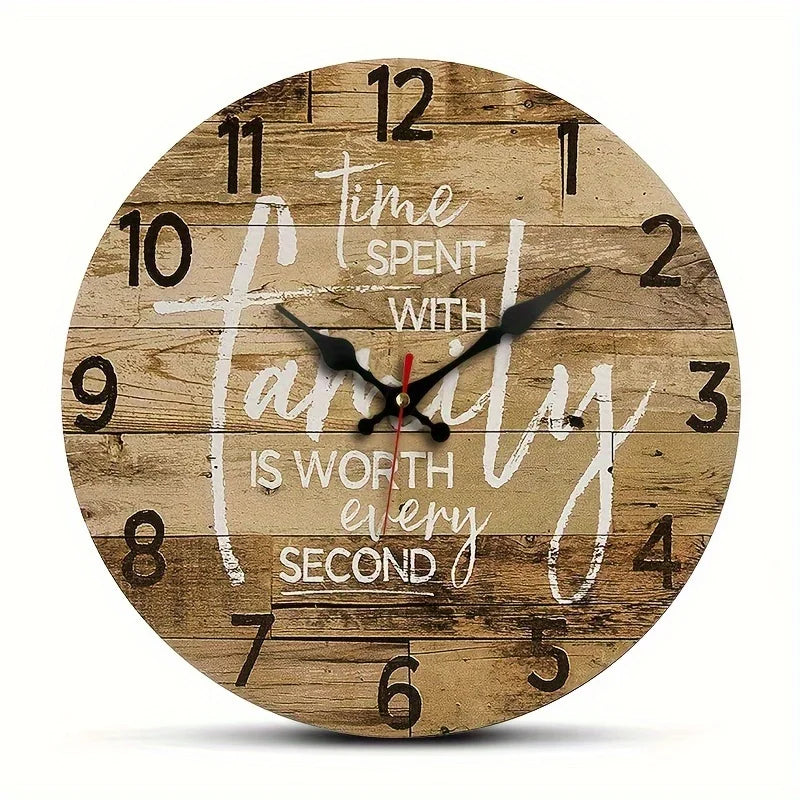 Farmhouse round wall clock