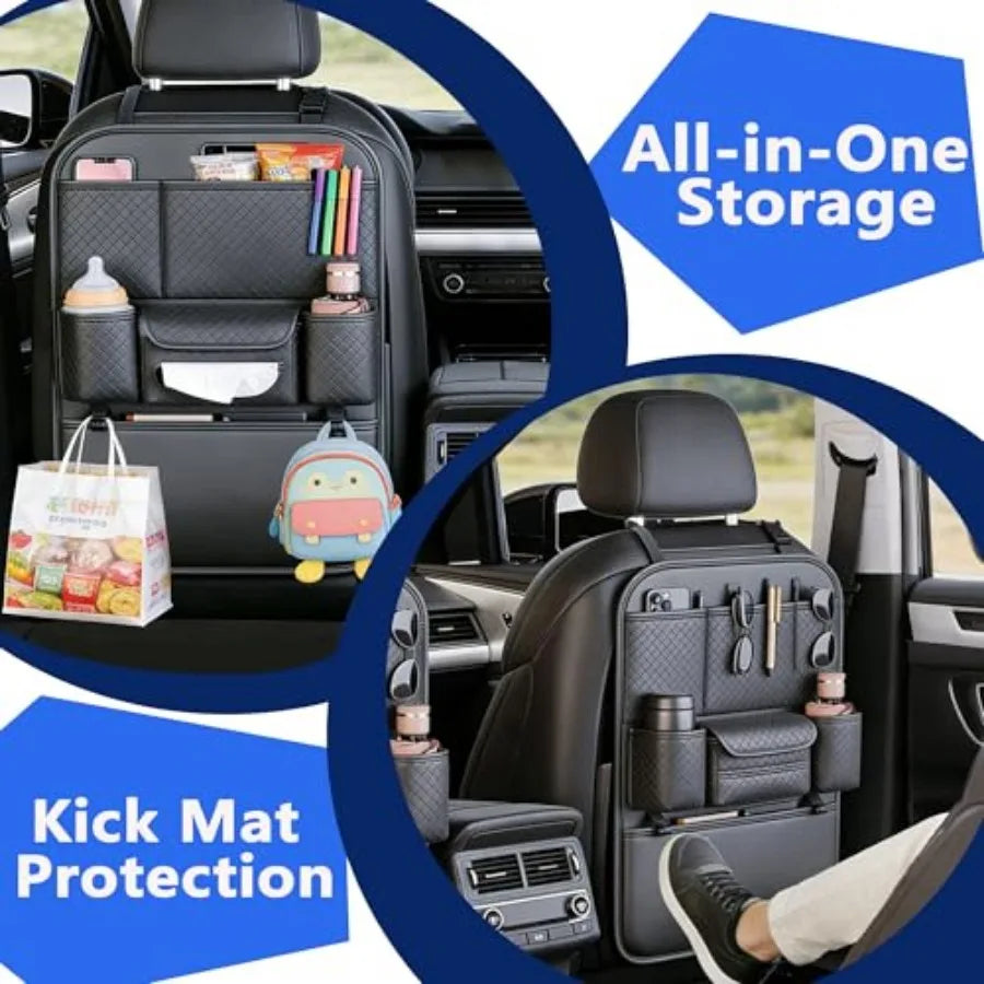 2-Pack Backseat Car Organizers with Hooks