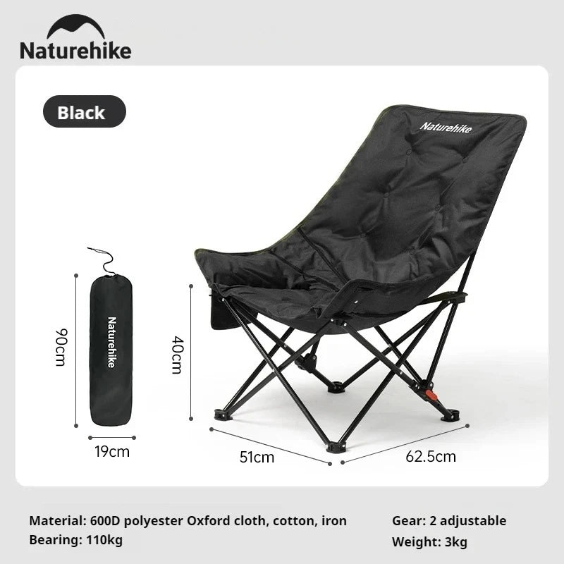 Outdoor Folding High Back Moon Chair 2-Position Adjustable
