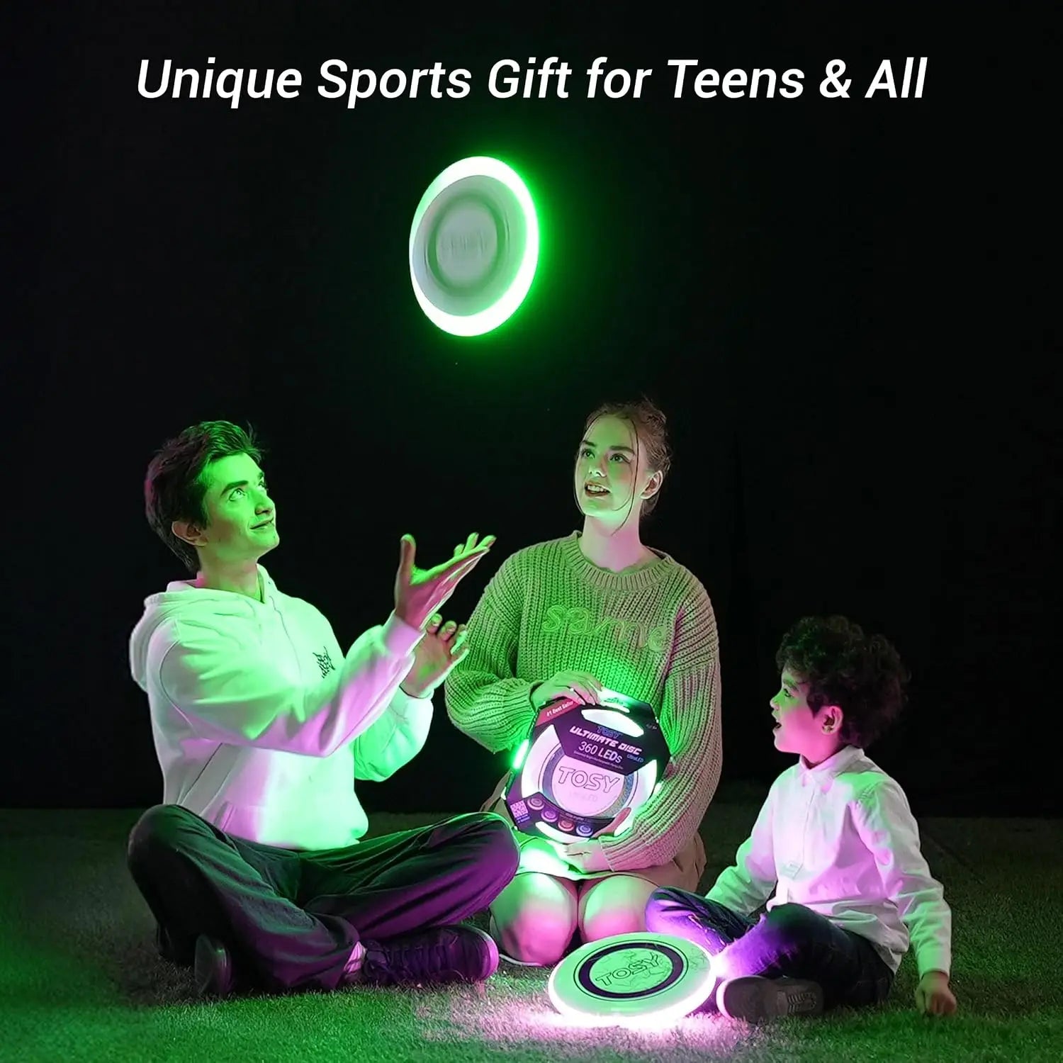 Smart Flying Disc with 108 RGB LEDs, Rechargeable, Waterproof, 175g - Perfect for Camping, Parties, and Outdoor Games