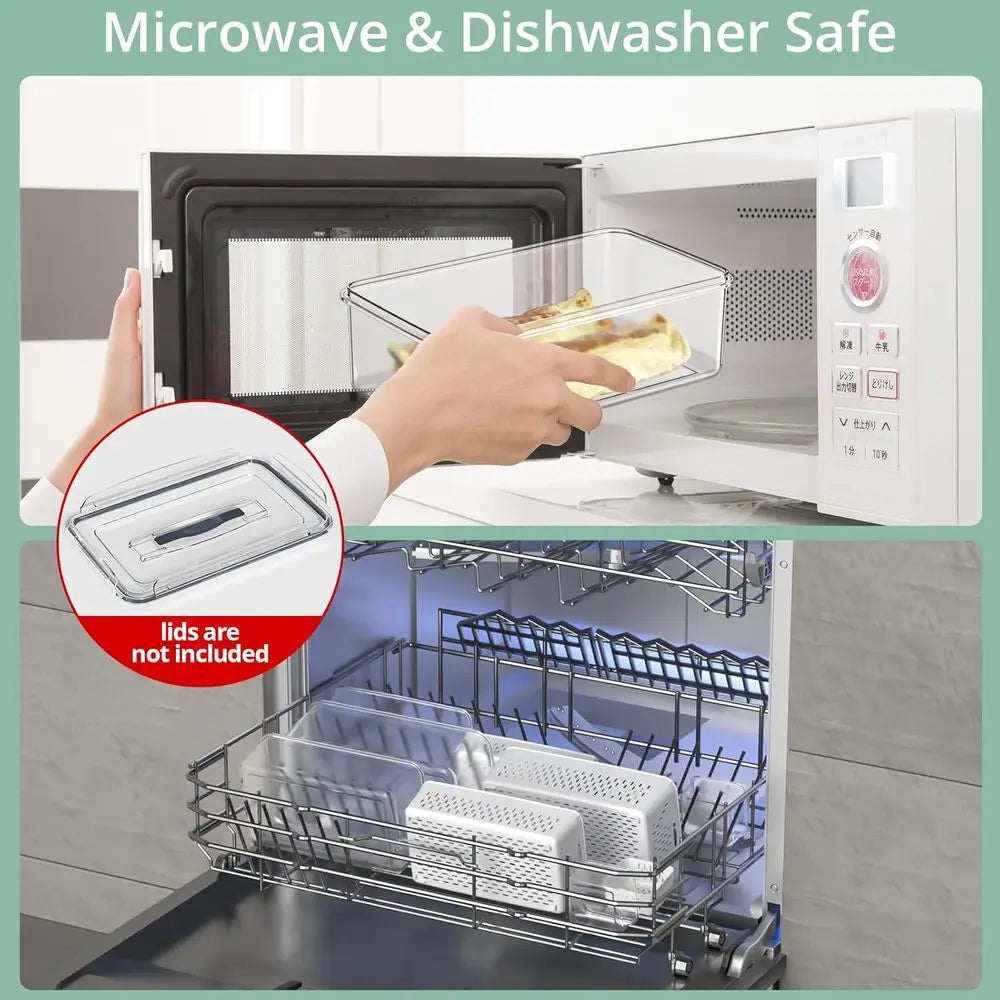 5 Pcs Storage Containers with Removable Lid, Refrigerator Organizers and Storage, Airtight Container to Keep Fruit and Vegetable