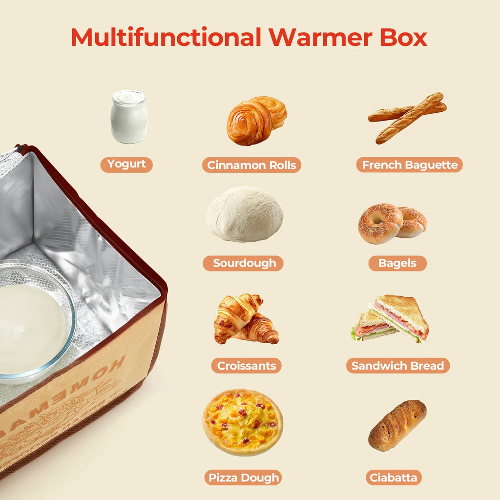 Folding Bread Proofing Box with 50-113℉ Temp Control & 48H Timer