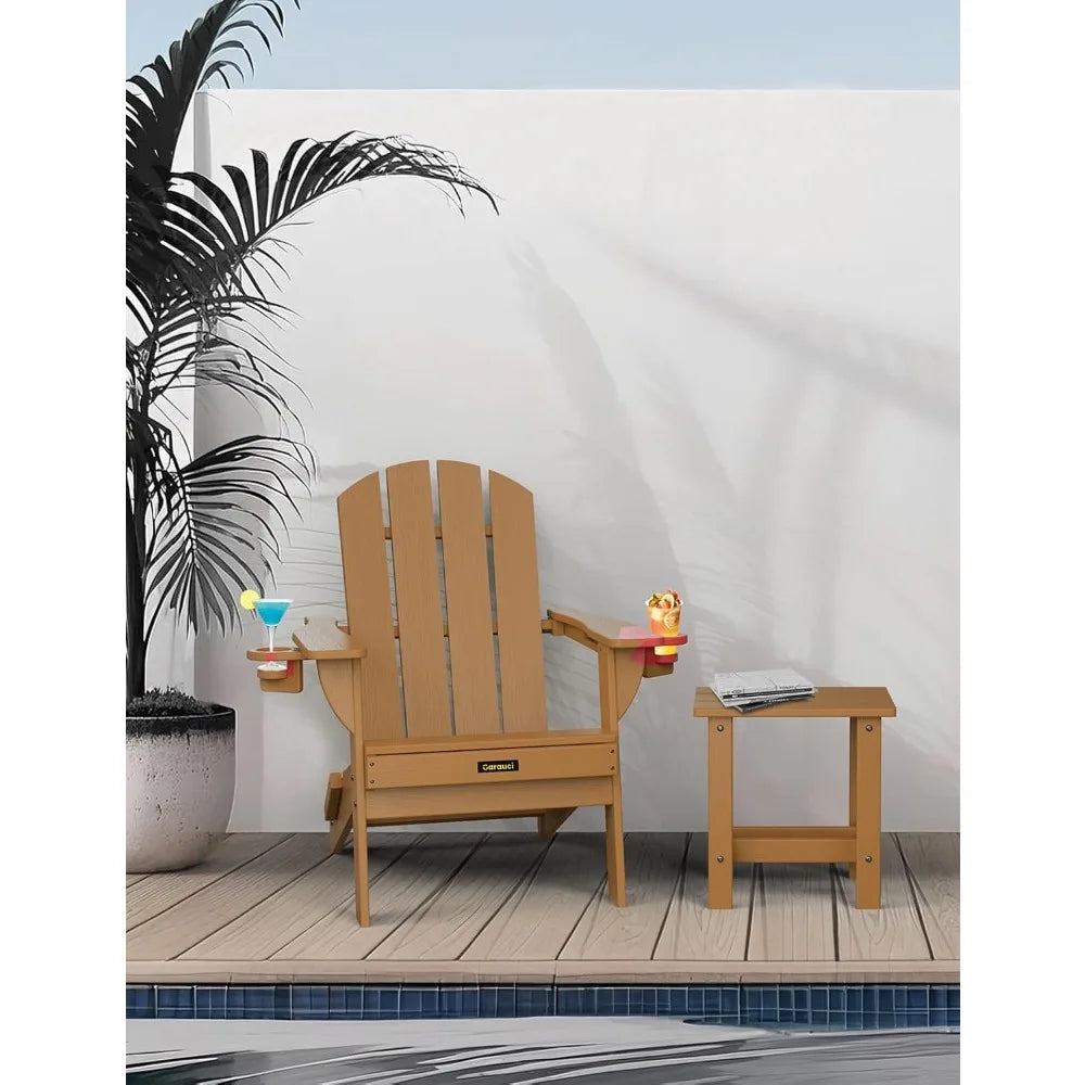 wooden Folding Adirondack Chair Set of 4