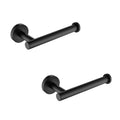 Matte Black Stainless Steel Toilet Roll Holder 2-Pack