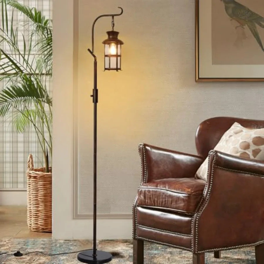 Vintage Standing Lamp Rustic Farmhouse Floor Lamp with Finish for Living Room Bedroom Bar