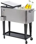 rolling beverage cart