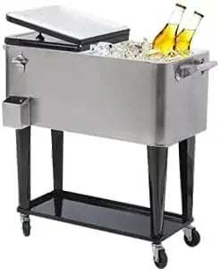 rolling beverage cart