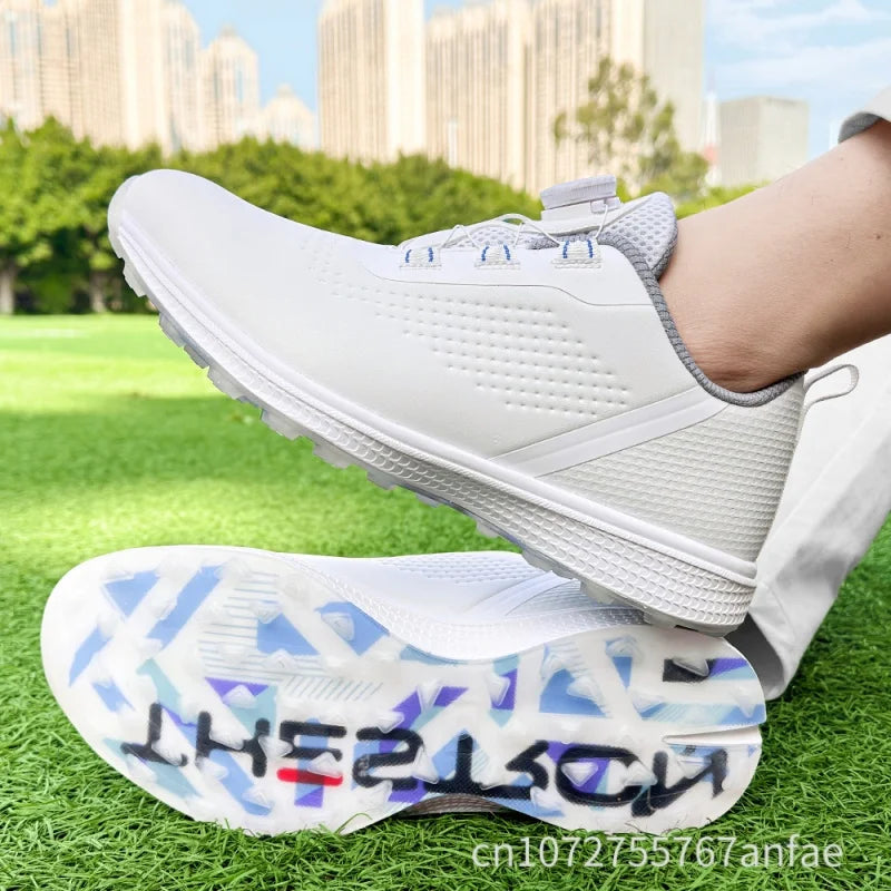 Designer Sport Shoes Man Anti-Slippery Gym Sneakers Quick Lacing Golf Sneakers Male