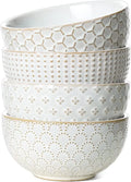 26 oz, Ceramic Bowl s 6 Inch, Set of 4, Arctic white